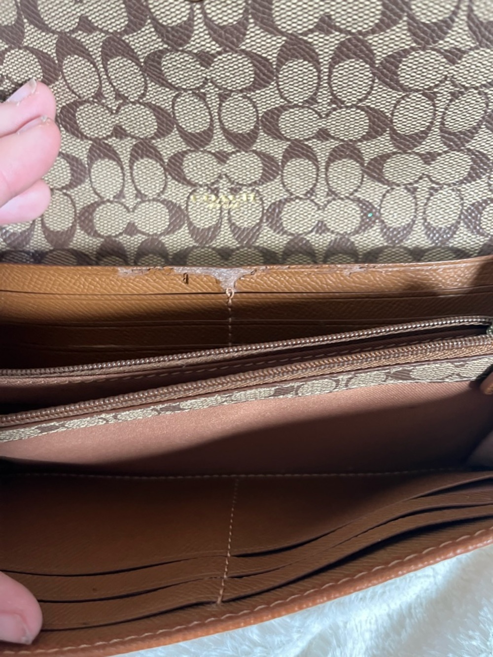 Coach Brown Leather Long Wallet - Picture 3 of 4